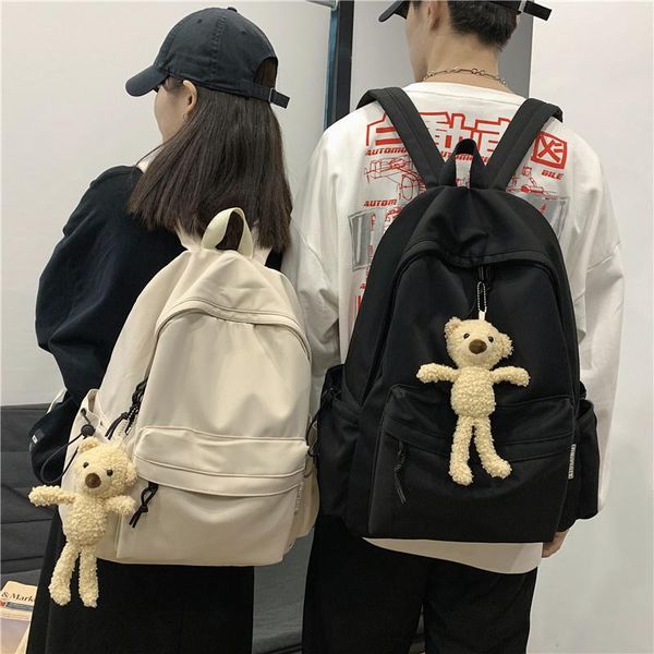 backpack solid color multifunction canvas little bear doll school bag for teenagers girls casual lapfashion shoulder
backpack solid color multifunction canvas little bear doll school bag for teenagers girls casual lapfashion shoulder