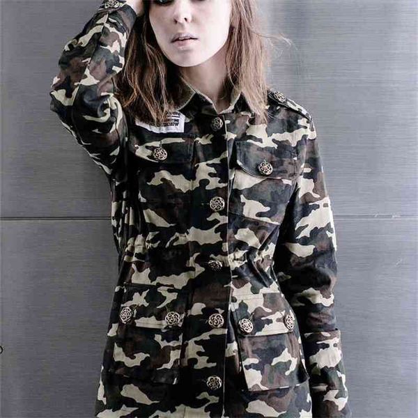 camo jacket women spring autumn military epaulet apliques adjustable waist with sashes cardigan coat chaqueta mujer c5302 210421, Black;brown
camo jacket women spring autumn military epaulet apliques adjustable waist with sashes cardigan coat chaqueta mujer c5302 210421, Black;brown