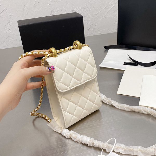 Ladies Classic Mini Flap Phone Pocket Bags Wallet Credit Card Holder Lambskin Genuine Leather Outdoor Sacoche Hardware Adjustable Matelasse Chain Luxury_handbags, White
Ladies Classic Mini Flap Phone Pocket Bags Wallet Credit Card Holder Lambskin Genuine Leather Outdoor Sacoche Hardware Adjustable Matelasse Chain Luxury_handbags, White