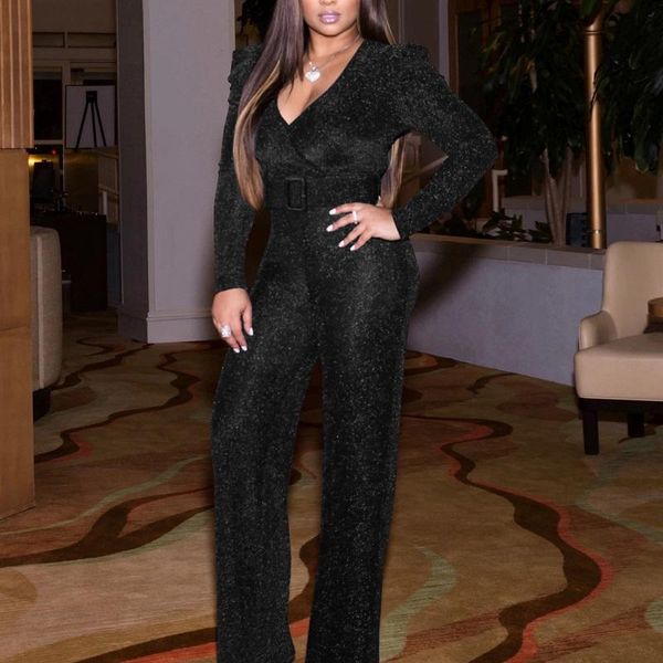 women's jumpsuits & rompers fil-lumiere jumpsuit combinaison femme elegant v neck long sleeve straight pants wrap with belts one piece, Black;white
women's jumpsuits & rompers fil-lumiere jumpsuit combinaison femme elegant v neck long sleeve straight pants wrap with belts one piece, Black;white