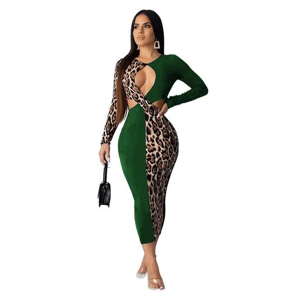 casual dresses leopard spliced o-neck sheath long dress ladies beach style hollow out design bodycon midi, Black;gray
casual dresses leopard spliced o-neck sheath long dress ladies beach style hollow out design bodycon midi, Black;gray