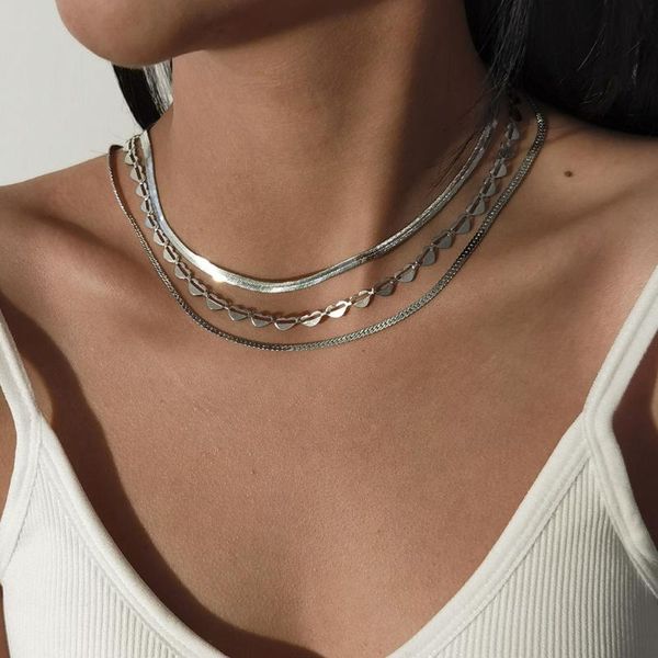 fashion vintage multilevel necklaces for women gold silver color snake chain heart-shaped simple geometric collar jewelry pendant
fashion vintage multilevel necklaces for women gold silver color snake chain heart-shaped simple geometric collar jewelry pendant