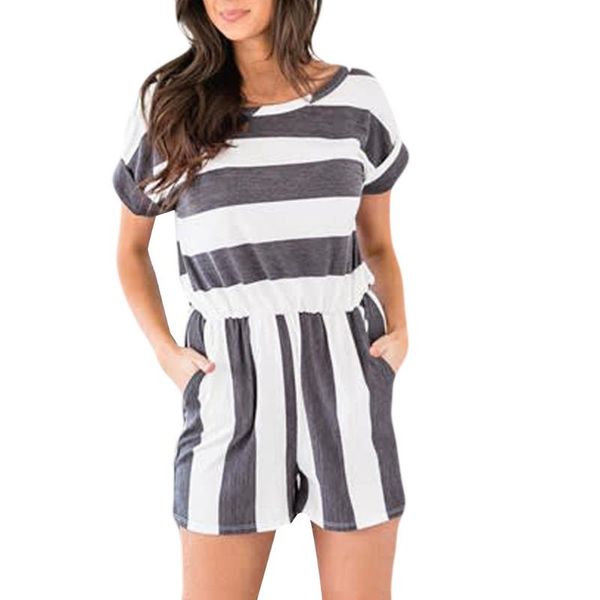 women's jumpsuits & rompers women stripe o neck short sleeve playsuits girls casual loose playsuit overalls with belts shorts jumpsuit, Black;white
women's jumpsuits & rompers women stripe o neck short sleeve playsuits girls casual loose playsuit overalls with belts shorts jumpsuit, Black;white
