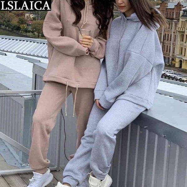 tracksuit women solid hooded sweatshirt pockets long pants knitted two piece set autumn fashion casual running clothing 210520, White
tracksuit women solid hooded sweatshirt pockets long pants knitted two piece set autumn fashion casual running clothing 210520, White