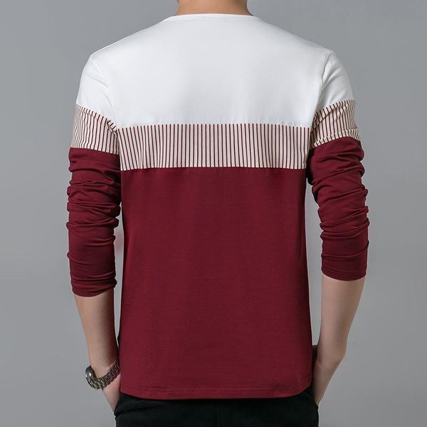 men's t-shirts men t shirt cotton long sleeve o neck striped mens tshirts fashion patchwork causal slim fit man brand clothing, White;black
men's t-shirts men t shirt cotton long sleeve o neck striped mens tshirts fashion patchwork causal slim fit man brand clothing, White;black