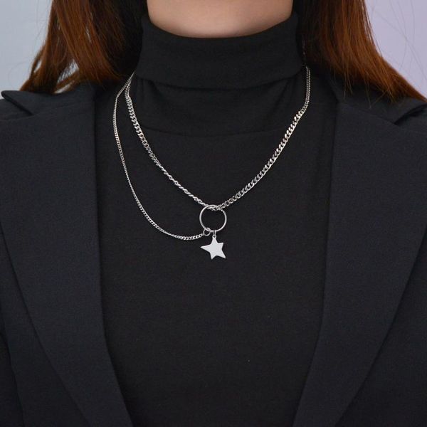 chains acheerup fashion stainless steel necklaces for women star pendant adjustable thick chain vintage choker silver jewelry gift
chains acheerup fashion stainless steel necklaces for women star pendant adjustable thick chain vintage choker silver jewelry gift