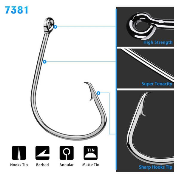 100pcs fishing hooks set high carbon steel single circle fishhook 1#-5/0 jip barbed carp hook sea tackle accessories
100pcs fishing hooks set high carbon steel single circle fishhook 1#-5/0 jip barbed carp hook sea tackle accessories