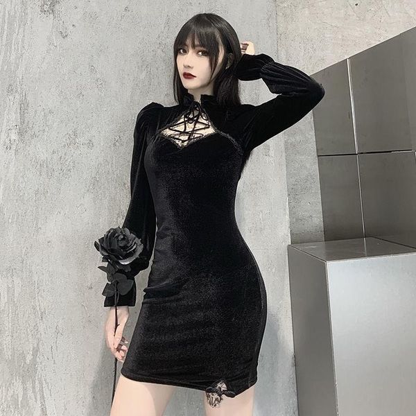 ethnic clothing romantic gothic velvet aesthetic dresses vintage women black bandage slithem bodycon dress evening wear cheongsam, Red
ethnic clothing romantic gothic velvet aesthetic dresses vintage women black bandage slithem bodycon dress evening wear cheongsam, Red