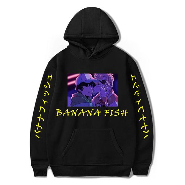 men's hoodies & sweatshirts banana fish anime hoodie fashion ash lynx harajuku sweatshirt pullover streetwear cool clothes bananafish, Black
men's hoodies & sweatshirts banana fish anime hoodie fashion ash lynx harajuku sweatshirt pullover streetwear cool clothes bananafish, Black