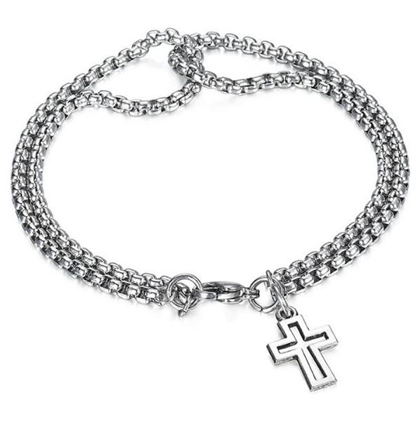 charm bracelets 100% stainless steel jesus cross bracelet for men women color mirror polished christmas gift vintage accessories, Golden;silver
charm bracelets 100% stainless steel jesus cross bracelet for men women color mirror polished christmas gift vintage accessories, Golden;silver