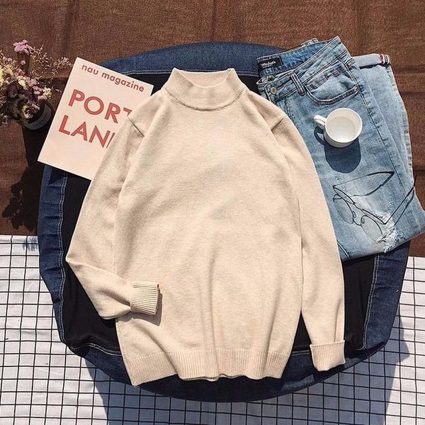 men's sweaters winter sweater korean version of the slim half-high collar solid color clothes in bottom clothing, White;black
men's sweaters winter sweater korean version of the slim half-high collar solid color clothes in bottom clothing, White;black