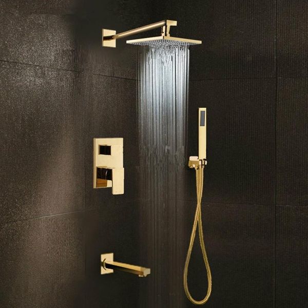 luxury solid brass gold finish bathroom 3 ways rainfall shower faucet 8" head tub spout mixer tap sets
luxury solid brass gold finish bathroom 3 ways rainfall shower faucet 8" head tub spout mixer tap sets