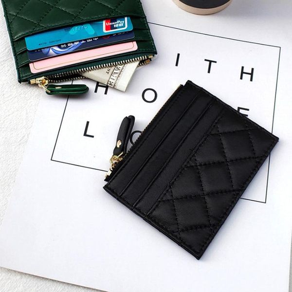 card holders genuine sheepskin small wallet coin purse design id holder bank fashion soft zipper slim, Brown;gray
card holders genuine sheepskin small wallet coin purse design id holder bank fashion soft zipper slim, Brown;gray