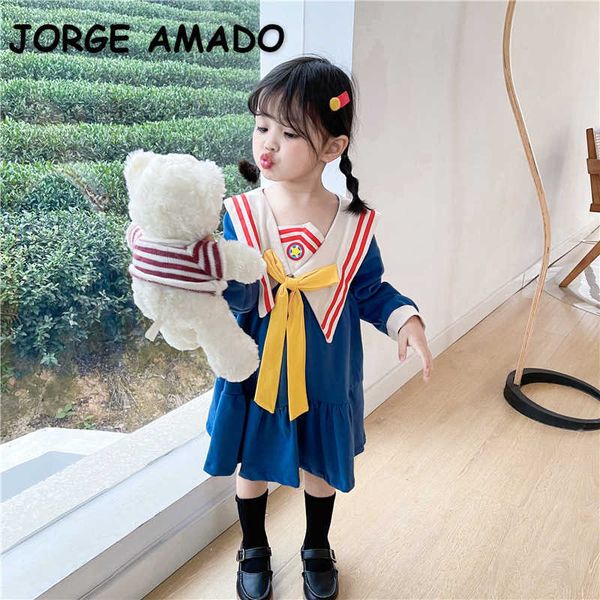 spring girls dresses long sleeves cartoon beauty navy style princess clothes e1038 210610, Red;yellow
spring girls dresses long sleeves cartoon beauty navy style princess clothes e1038 210610, Red;yellow
