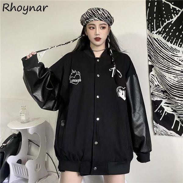 women's jackets women casual cool girl loose korean style all-match button spring autumn print stylish high-street preppy basic clothin, Black;brown
women's jackets women casual cool girl loose korean style all-match button spring autumn print stylish high-street preppy basic clothin, Black;brown