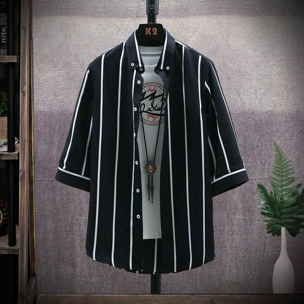 summer mens business casual half sleeved shirt classic striped male social dress shirts purple blue drop men's, White;black
summer mens business casual half sleeved shirt classic striped male social dress shirts purple blue drop men's, White;black