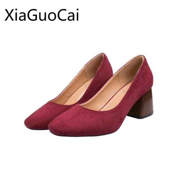 dress shoes 2021 retro suede pointed toe women's pumps korean square heels female high shallow mouth foreign trade, Black
dress shoes 2021 retro suede pointed toe women's pumps korean square heels female high shallow mouth foreign trade, Black