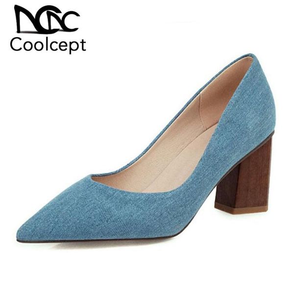 dress shoes coolcept size 34-43 women pumps good quality thick high heels ladies fashion pointed toe with grids casual footwear, Black
dress shoes coolcept size 34-43 women pumps good quality thick high heels ladies fashion pointed toe with grids casual footwear, Black