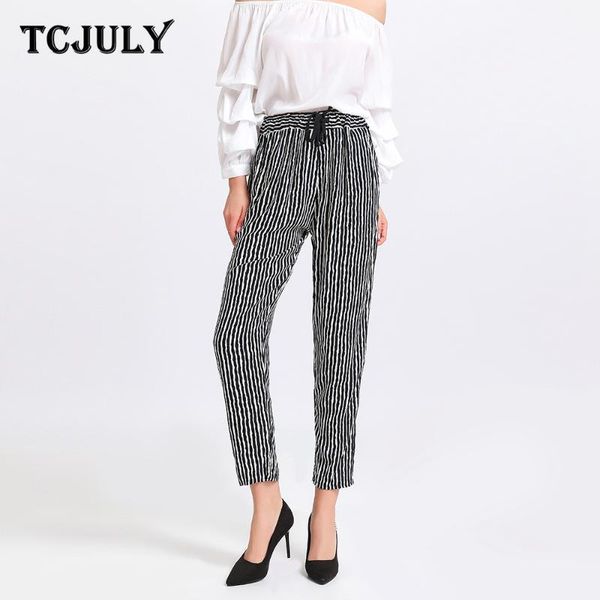 women's pants & capris tcjuly summer 2021 design 100% rayon harem loose casual drawstring trousers women 29 colors printed ankle length, Black;white
women's pants & capris tcjuly summer 2021 design 100% rayon harem loose casual drawstring trousers women 29 colors printed ankle length, Black;white