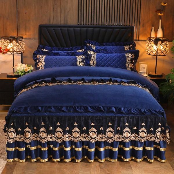 bedding sets blu yellow winter warm crystal velvet gold lace set king size duvet cover thicken quilting pillowcase bedskirt
bedding sets blu yellow winter warm crystal velvet gold lace set king size duvet cover thicken quilting pillowcase bedskirt