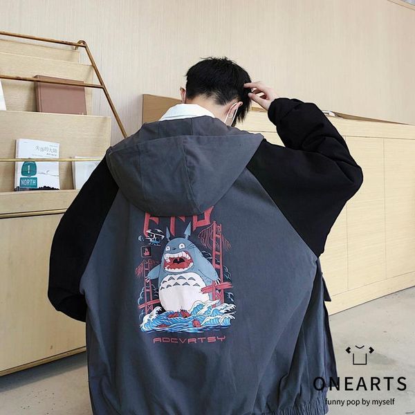men's hoodies & sweatshirts cartoon patchwork jacket autumn loose cat print hoodie coat men hip hop baseball fashion streetwear gothic, Black
men's hoodies & sweatshirts cartoon patchwork jacket autumn loose cat print hoodie coat men hip hop baseball fashion streetwear gothic, Black
