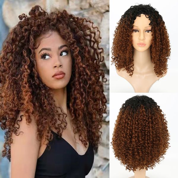 18 inch afro kinky curly wigs for afrcian women black brown heat resistant jerry curly wig long synthetic cosplay fake hair wig 
18 inch afro kinky curly wigs for afrcian women black brown heat resistant jerry curly wig long synthetic cosplay fake hair wig