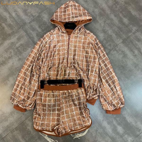 women's hoodies & sweatshirts luoanyfash sequin hooded long sleeved shiny coat with shorts women two pieces suits 2pcs sets 2021 spring, Black
women's hoodies & sweatshirts luoanyfash sequin hooded long sleeved shiny coat with shorts women two pieces suits 2pcs sets 2021 spring, Black