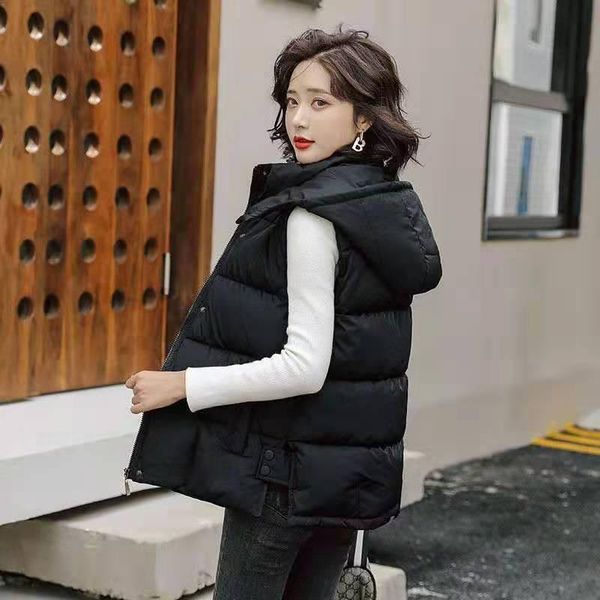 women's vests 2021 cotton vest women autumn and winter short female waistcoat fashion wild sleeveless jacket, Black;white
women's vests 2021 cotton vest women autumn and winter short female waistcoat fashion wild sleeveless jacket, Black;white