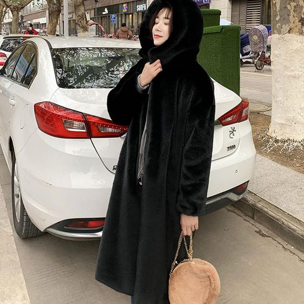 women's fur & faux winter fluffy women coats thick warm jackets overcoat soft hair plush hoodies loose hooded long coat plus size, Black
women's fur & faux winter fluffy women coats thick warm jackets overcoat soft hair plush hoodies loose hooded long coat plus size, Black