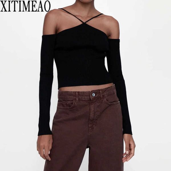 za black off shoulder long sleeve thin sweater women knitted pullovers slim strapped pullover 210602, White;black
za black off shoulder long sleeve thin sweater women knitted pullovers slim strapped pullover 210602, White;black