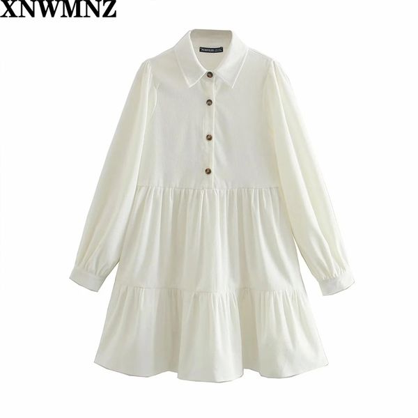 women fashion corduroy mini dress vintage a-line long sleeve ruffled hem button collared female dresses mujer 210520, Black;gray
women fashion corduroy mini dress vintage a-line long sleeve ruffled hem button collared female dresses mujer 210520, Black;gray