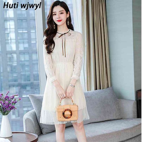 korean lace mesh midi dresses autumn winter vintage plus size long sleeve dress women elegant bodycon party vestidos 210528, Black;gray 
korean lace mesh midi dresses autumn winter vintage plus size long sleeve dress women elegant bodycon party vestidos 210528, Black;gray