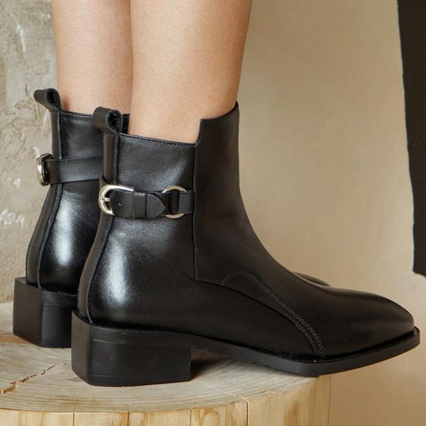 boots women's genuine leather flats autumn ankle metal buckle round toe casual warm plush shrot booties leisure daily shoes sale, Black
boots women's genuine leather flats autumn ankle metal buckle round toe casual warm plush shrot booties leisure daily shoes sale, Black