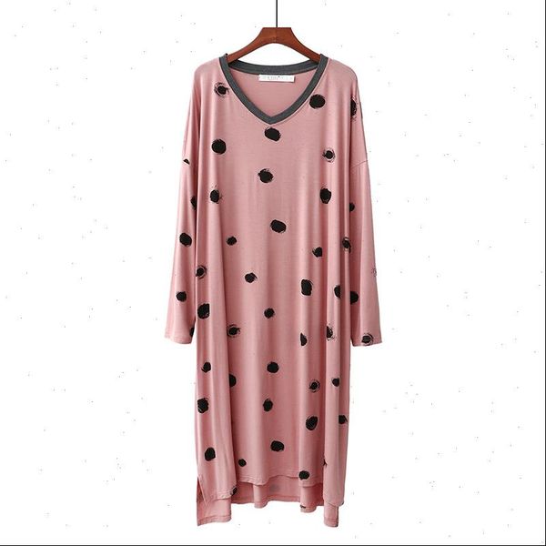 modal nightdress spring summer loose women sleepwear large size long sleeve v neck homewear ladies gecelik soft comfortable night dress, Black;red
modal nightdress spring summer loose women sleepwear large size long sleeve v neck homewear ladies gecelik soft comfortable night dress, Black;red