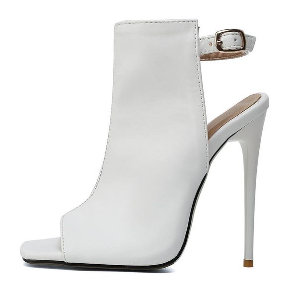 sandals summer women clear heels white buckle fashion peep toe stilettos consice 35-48, Black
sandals summer women clear heels white buckle fashion peep toe stilettos consice 35-48, Black