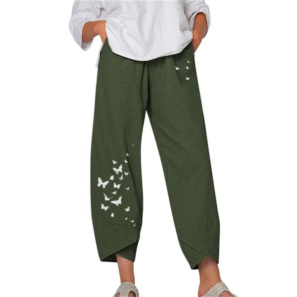 women's jeans casual loose cotton and linen butterfly print wide-leg pants lady high waisted pant famale stright, Blue
women's jeans casual loose cotton and linen butterfly print wide-leg pants lady high waisted pant famale stright, Blue