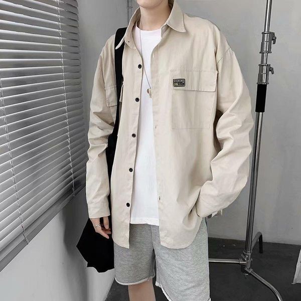 men's casual shirts vintage men safari style big pocket long sleeve work shirt 2021, White;black
men's casual shirts vintage men safari style big pocket long sleeve work shirt 2021, White;black