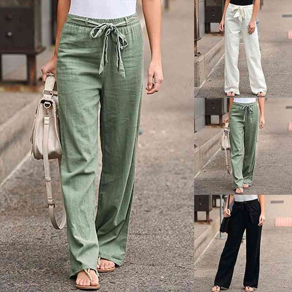 women wide leg pants high waist belt solid color casual cotton linen long straight pants female ankle-length length trousers, Black;white
women wide leg pants high waist belt solid color casual cotton linen long straight pants female ankle-length length trousers, Black;white