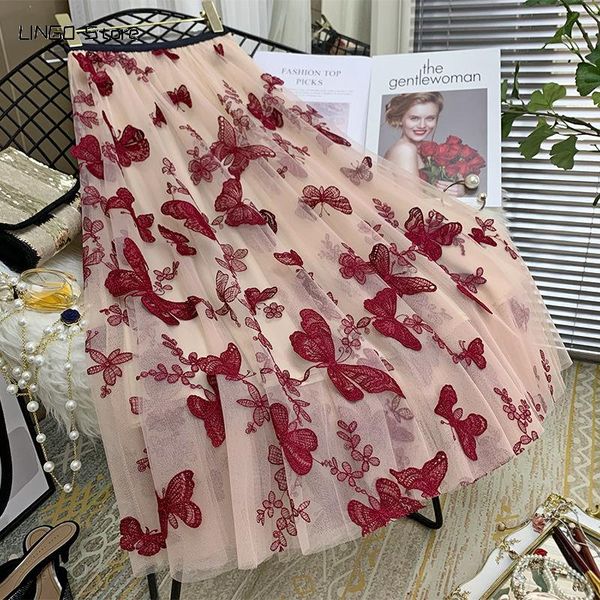 skirts embroidery butterfly two layer mesh pleated skirt women 2021 summer waist long womens elegant, Black
skirts embroidery butterfly two layer mesh pleated skirt women 2021 summer waist long womens elegant, Black