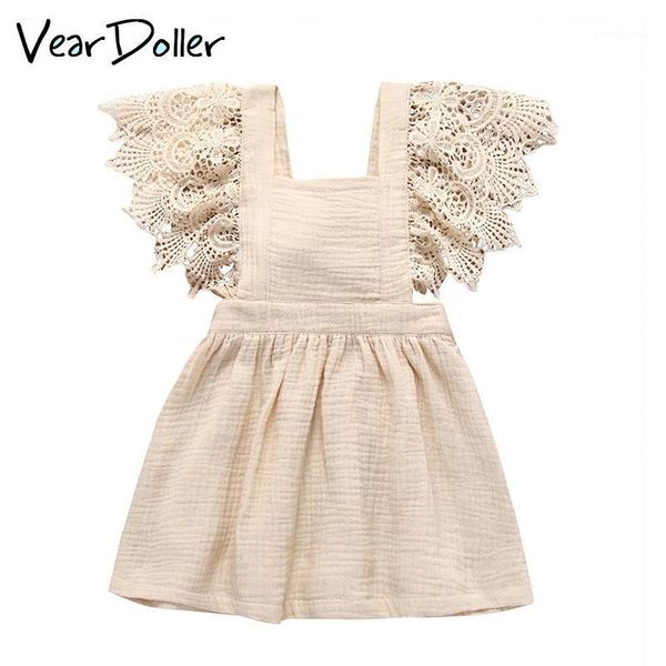 veardoller girls dress 2021 summer european and american style children's lace overalls solid cotton kids slip dresses girl's1, Red;yellow
veardoller girls dress 2021 summer european and american style children's lace overalls solid cotton kids slip dresses girl's1, Red;yellow