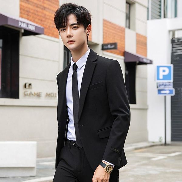 men's suits & blazers casual 2021 spring and summer handsome slim suit jackets youth personality fashion trend clothing, White;black
men's suits & blazers casual 2021 spring and summer handsome slim suit jackets youth personality fashion trend clothing, White;black