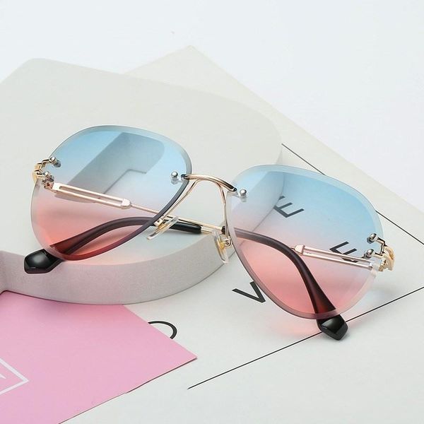sunglasses rimless women brand designer sun glasses gradient shades cutting lens ladies metal eyeglasses as087, White;black
sunglasses rimless women brand designer sun glasses gradient shades cutting lens ladies metal eyeglasses as087, White;black