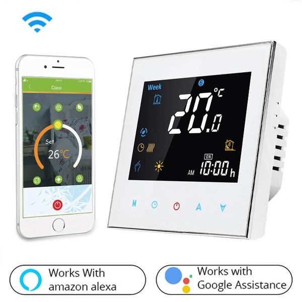 smart home control wifi thermostat temperature controller for water/electric floor heating water/gas boiler works with alexa google app
smart home control wifi thermostat temperature controller for water/electric floor heating water/gas boiler works with alexa google app