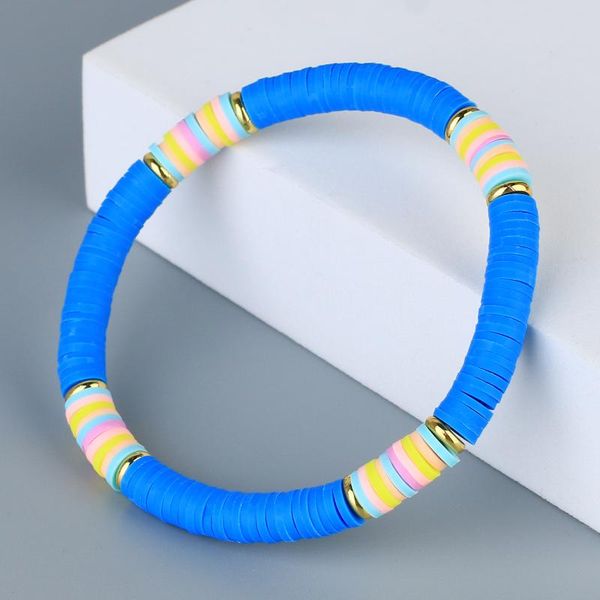 charm bracelets quanchi 6mm blue heishi beads fashion summer polymer clay for women stackable decoration color jewely, Golden;silver
charm bracelets quanchi 6mm blue heishi beads fashion summer polymer clay for women stackable decoration color jewely, Golden;silver