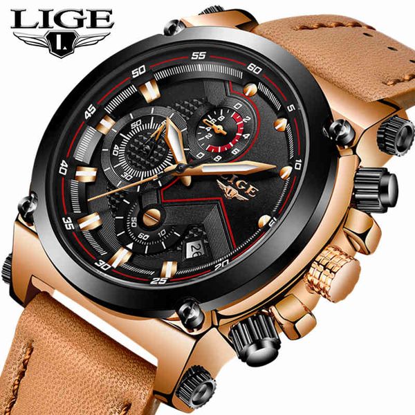 lige men sport watches brand luxury casual quartz watch genuine leather military waterproof wristwatch relogio masculino, Silver
lige men sport watches brand luxury casual quartz watch genuine leather military waterproof wristwatch relogio masculino, Silver