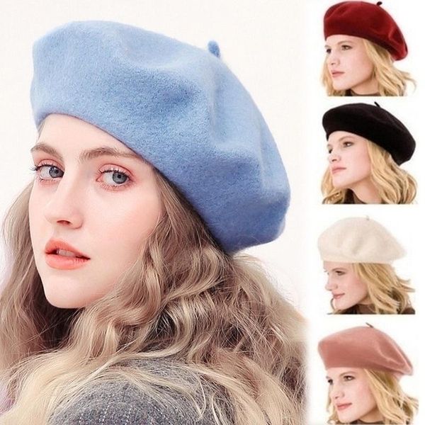 berets women girls beret french artist warm wool winter beanie hat retro vintage plain solid color elegant ladies 21 colors, Blue;gray
berets women girls beret french artist warm wool winter beanie hat retro vintage plain solid color elegant ladies 21 colors, Blue;gray