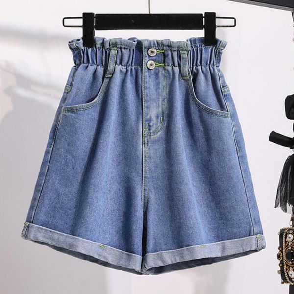 women's shorts korean version high waist denim summer women casual loose plus size 5xl fashion roll up hem elastic broad legs short pan, White;black
women's shorts korean version high waist denim summer women casual loose plus size 5xl fashion roll up hem elastic broad legs short pan, White;black