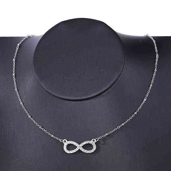 huatang fashion rhinestone infinity love pendant necklace for women silver color chains lady party collares jewelry on the neck g220310
huatang fashion rhinestone infinity love pendant necklace for women silver color chains lady party collares jewelry on the neck g220310