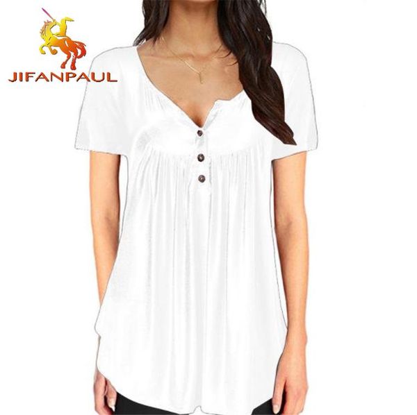women's t-shirt 2021 summer fashion round neck loose and comfortable solid color short-sleeved casual top, White
women's t-shirt 2021 summer fashion round neck loose and comfortable solid color short-sleeved casual top, White