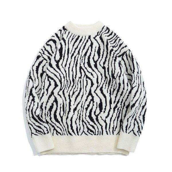 men's sweaters zebra print retro trendy pullover sweater and women's idle style autumn winter coat couple wear, White;black
men's sweaters zebra print retro trendy pullover sweater and women's idle style autumn winter coat couple wear, White;black